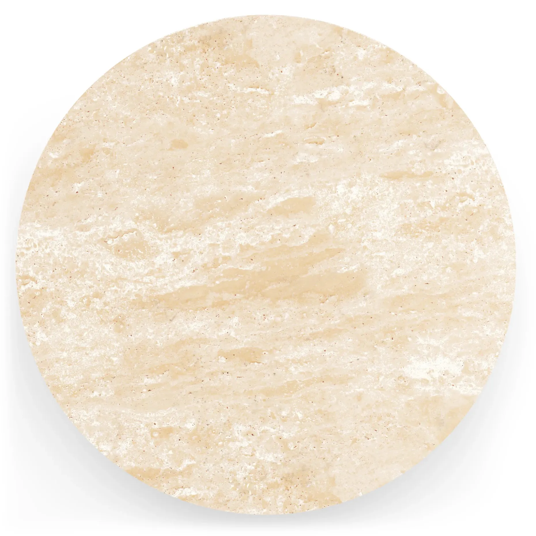 Tala 31.5" Travertine Coffee Table - Natural Oak