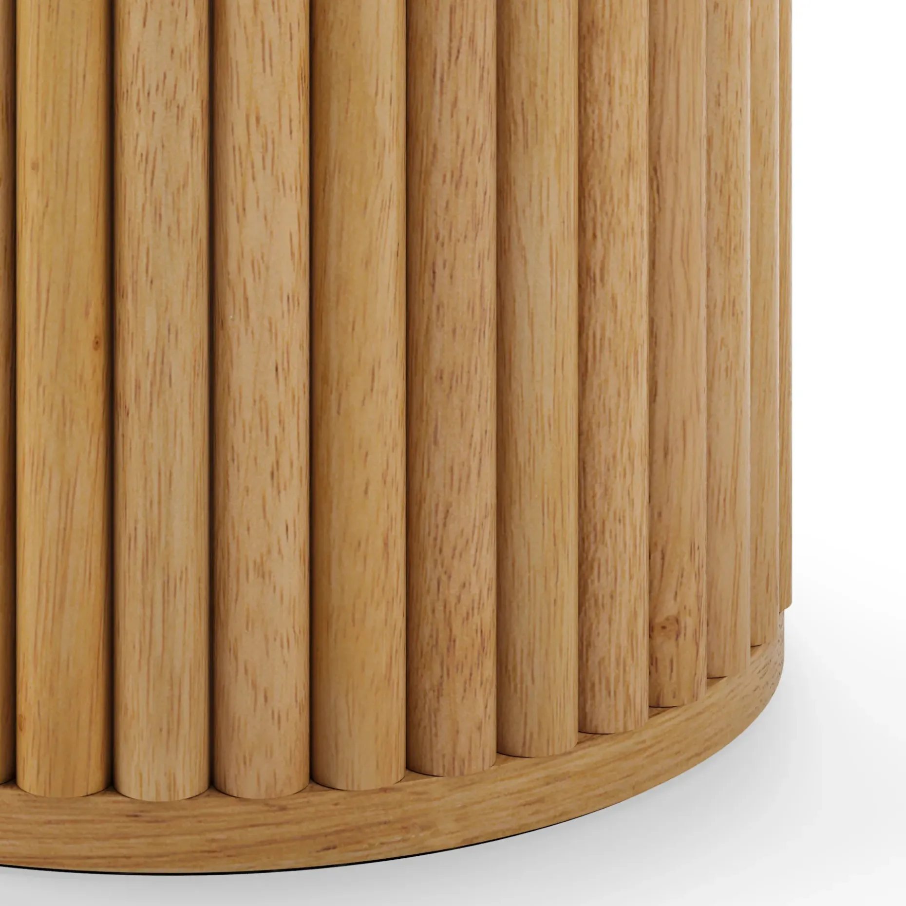 Tala Travertine Side Table - Natural Oak