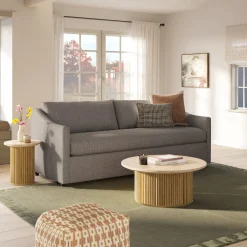 Tala Travertine Side Table - Natural Oak