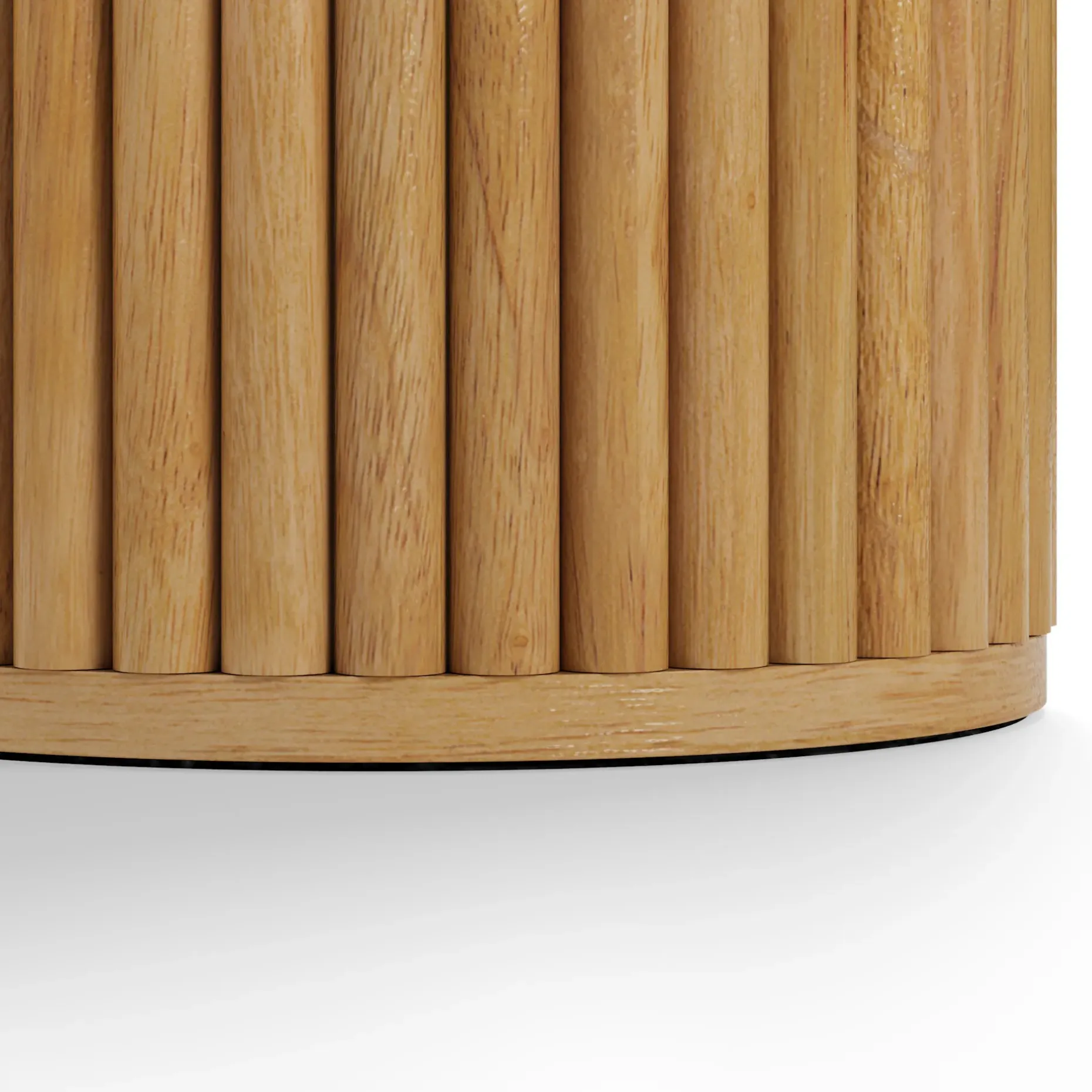 Tala Travertine Side Table - Natural Oak