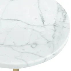 Tarvok Marble Drinks Table - Brass