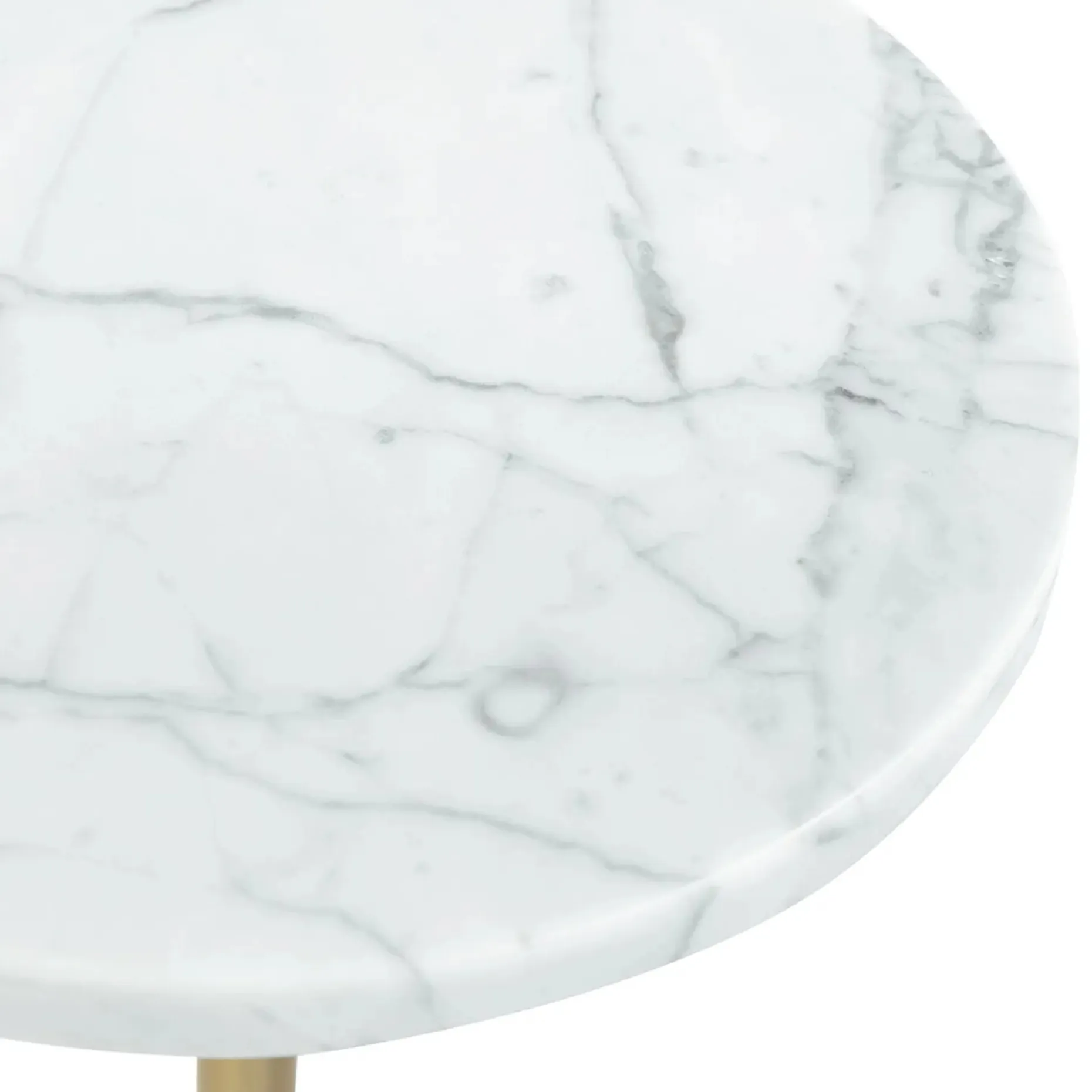 Tarvok Marble Drinks Table - Brass