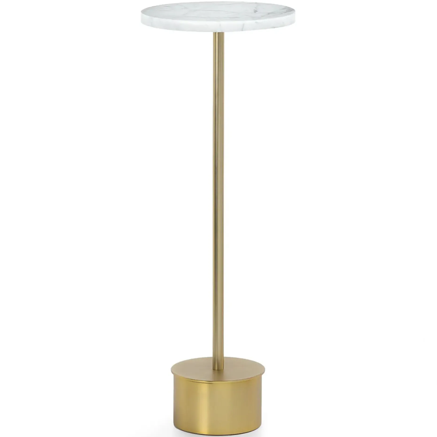 Tarvok Marble Drinks Table - Brass