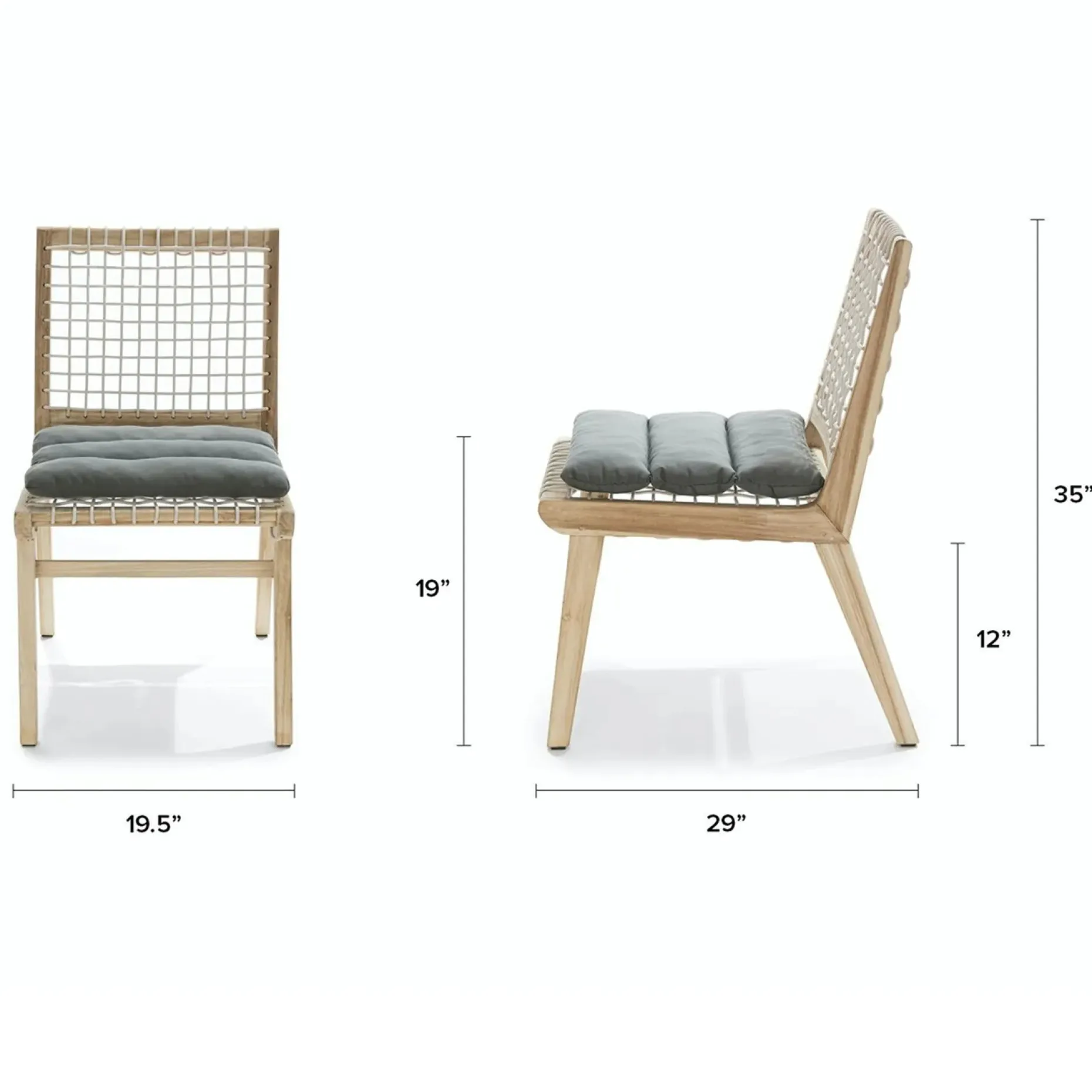 Teaka Outdoor Dining Chair - Natural Teak