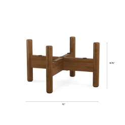 Tera Indoor/Outdoor Planter Base - Walnut