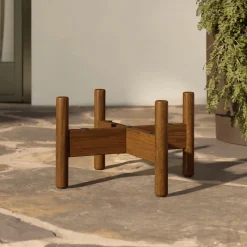 Tera Indoor/Outdoor Planter Base - Walnut