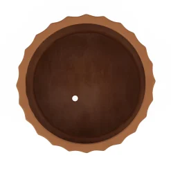 Tera Short Indoor/Outdoor Planter Set - Terracota and Walnut