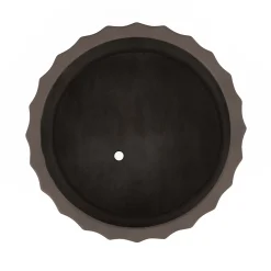 Tera Short Indoor/Outdoor Planter Set - Chocolate Brown and Walnut