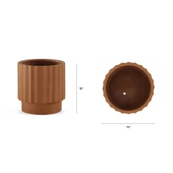 Tera Short Indoor/Outdoor Planter - Terracotta