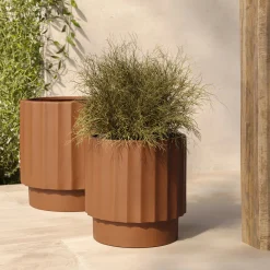 Tera Short Indoor/Outdoor Planter - Terracotta