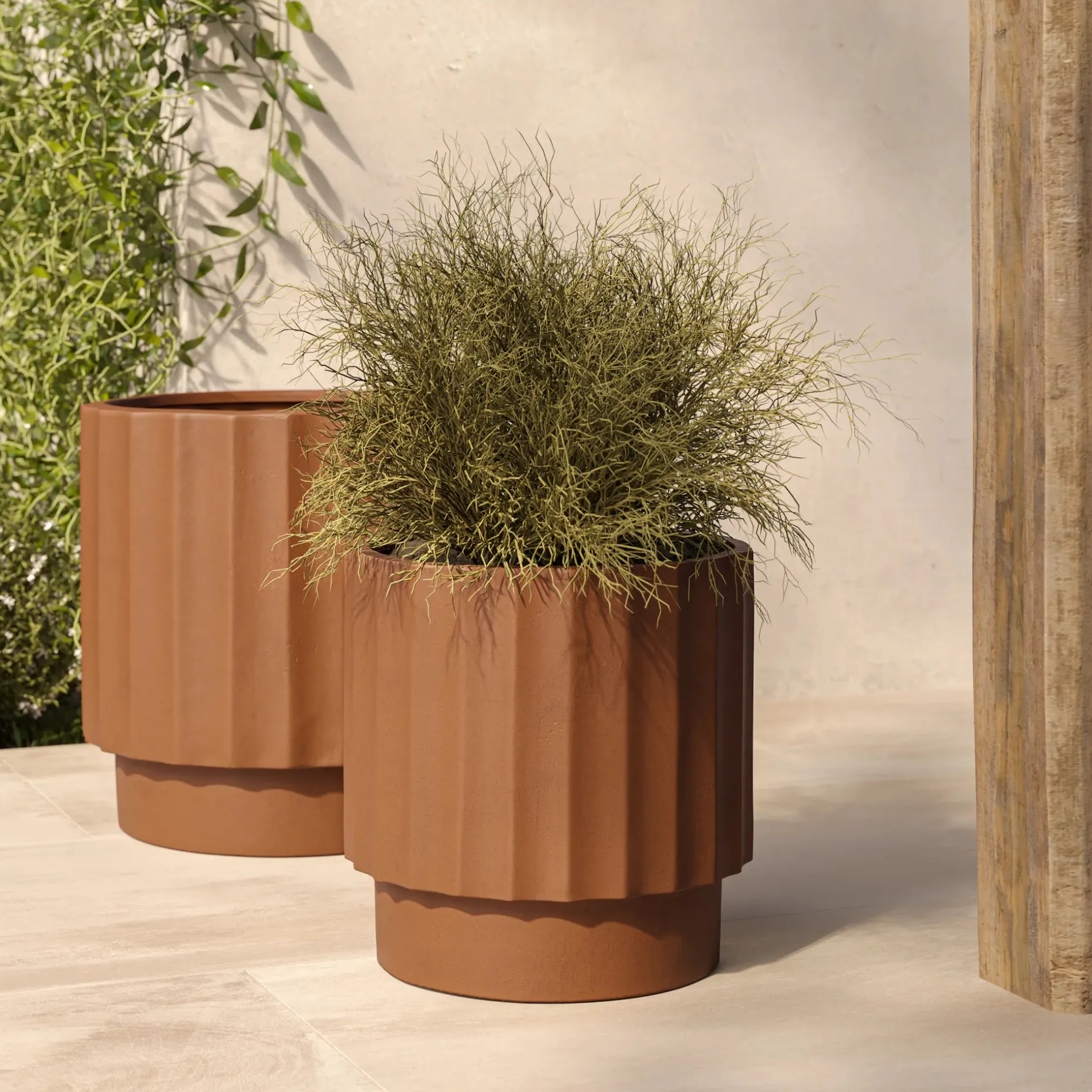 Tera Short Indoor/Outdoor Planter - Terracotta