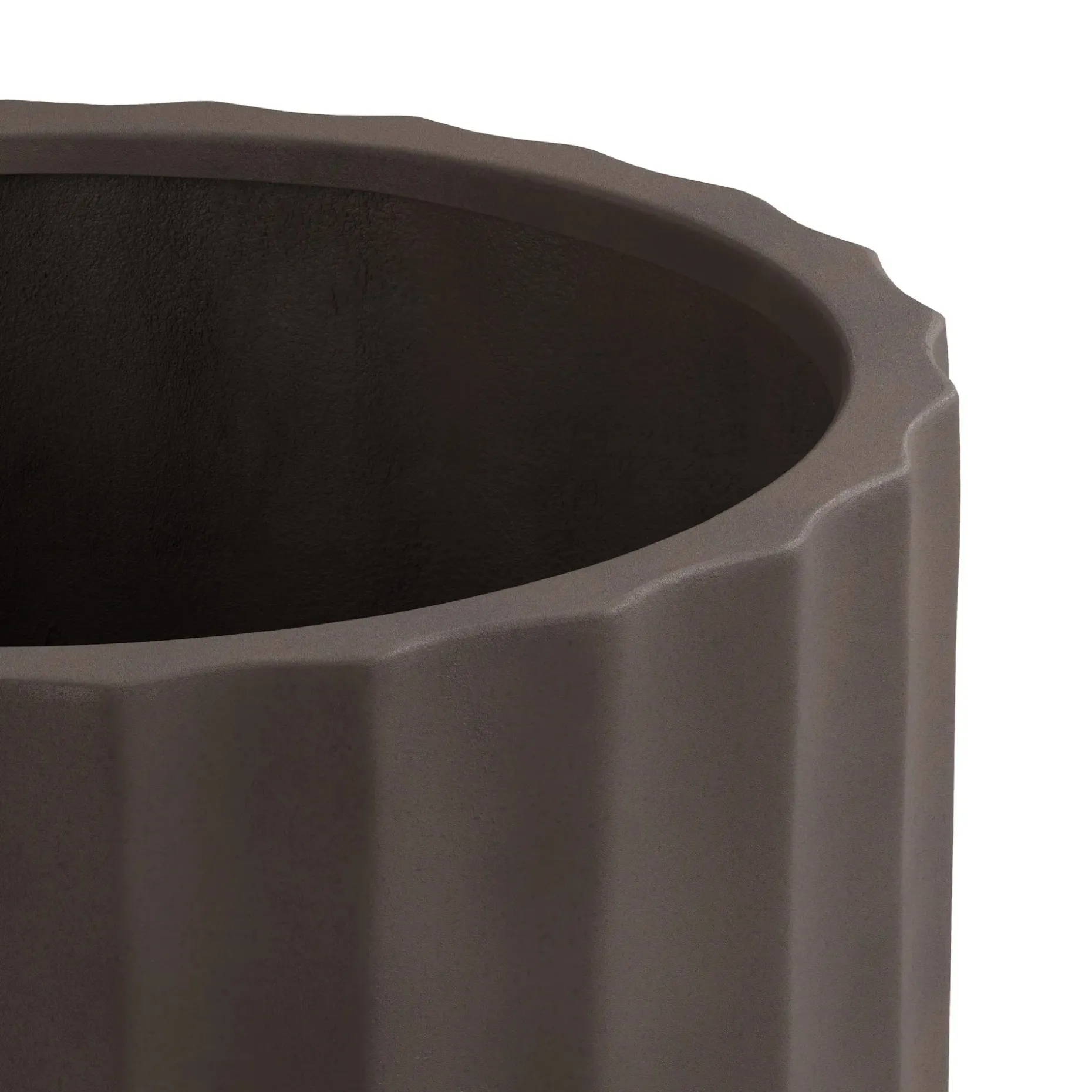 Tera Short Indoor/Outdoor Planter - Chocolate Brown