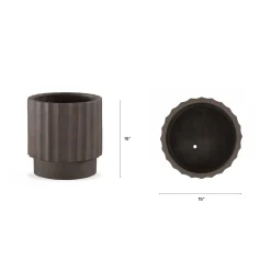 Tera Short Indoor/Outdoor Planter - Chocolate Brown