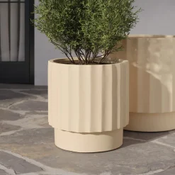 Tera Short Indoor/Outdoor Planter - Ivory