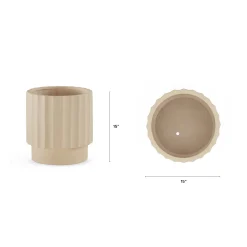 Tera Short Indoor/Outdoor Planter - Ivory