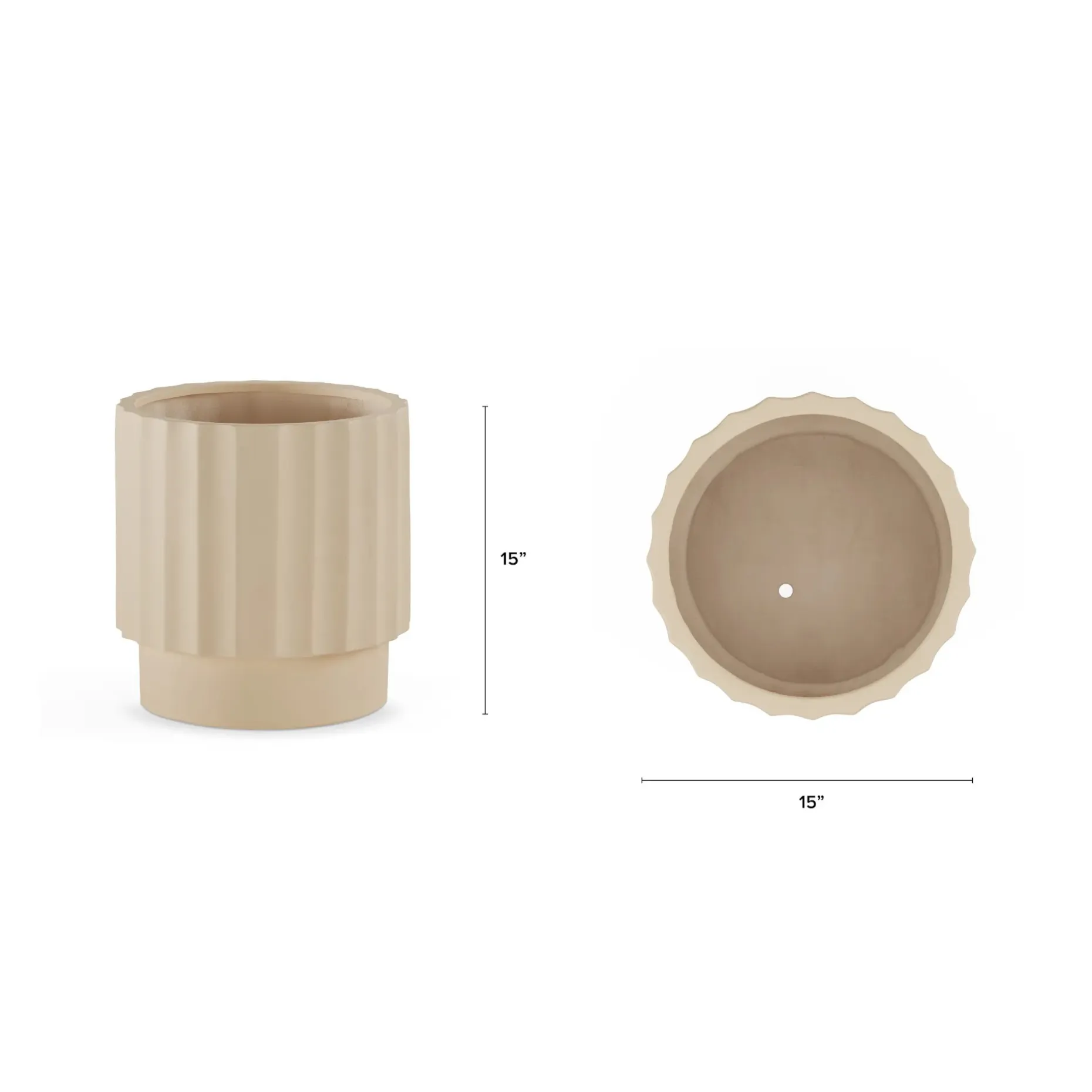 Tera Short Indoor/Outdoor Planter - Ivory