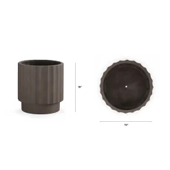 Tera Tall Indoor/Outdoor Planter - Chocolate Brown
