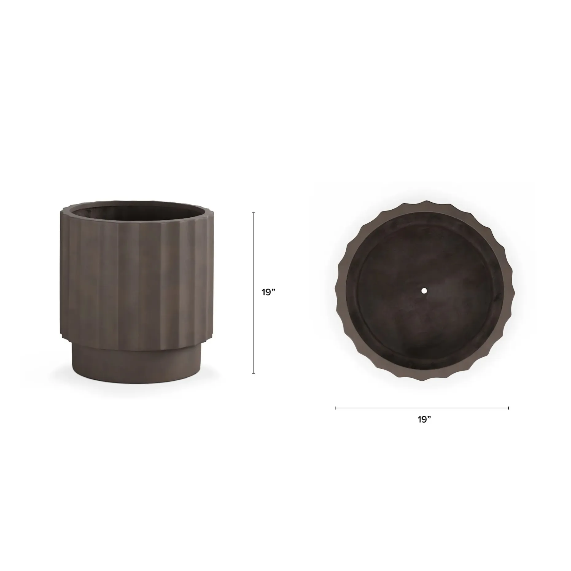 Tera Tall Indoor/Outdoor Planter - Chocolate Brown