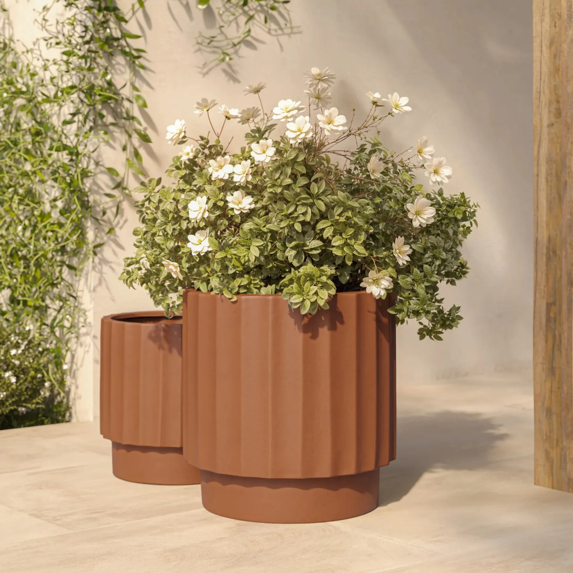 Tera Tall Indoor/Outdoor Planter - Terracotta