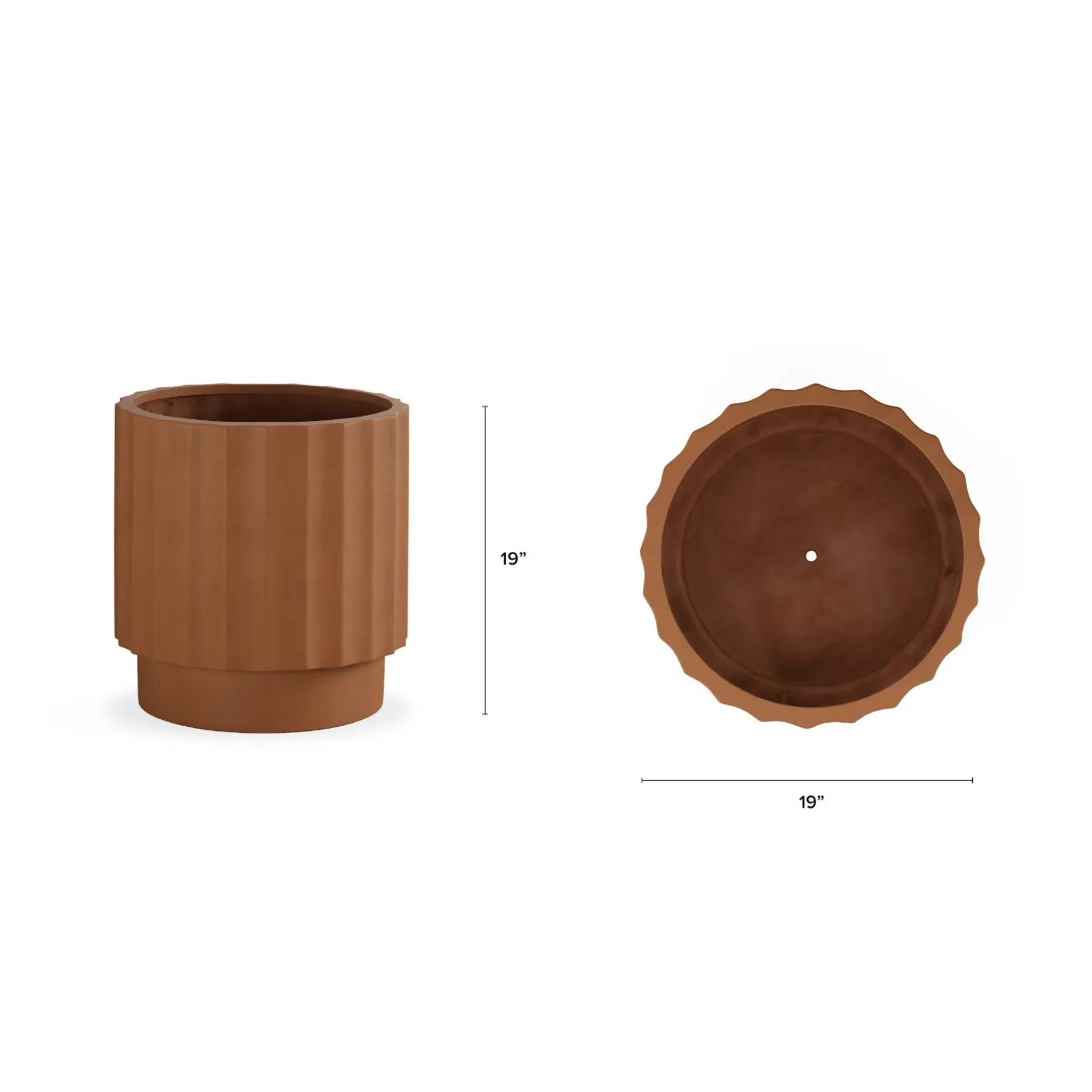 Tera Tall Indoor/Outdoor Planter - Terracotta