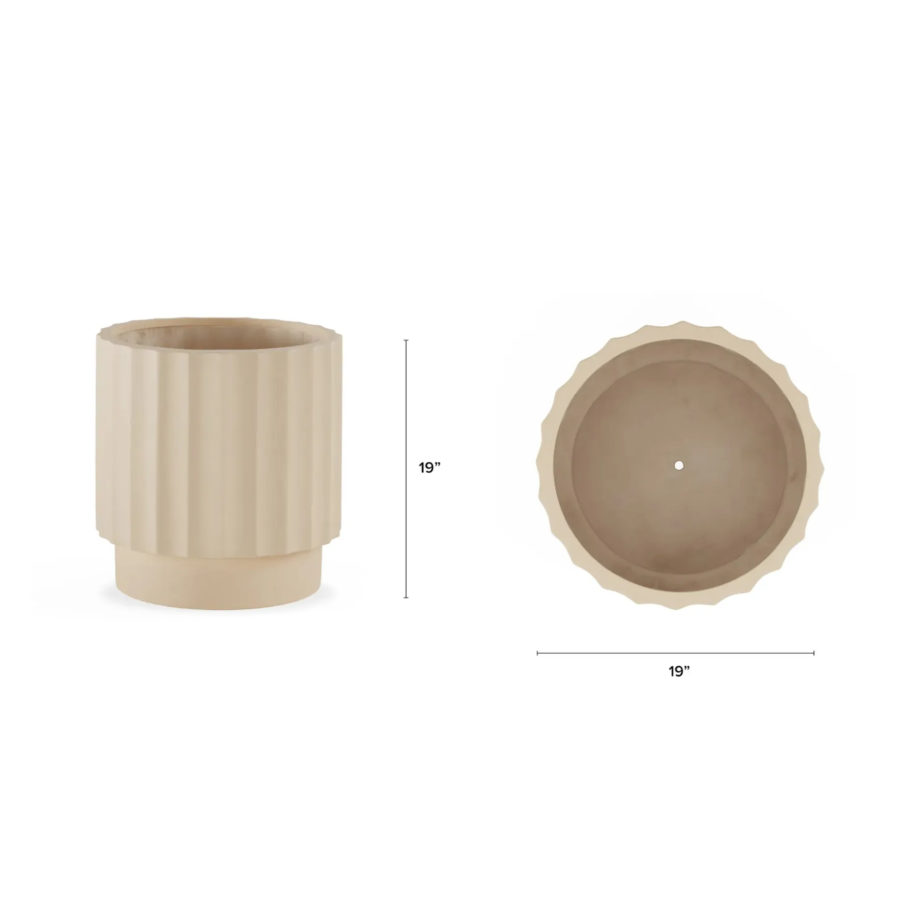 Tera Tall Indoor/Outdoor Planter - Ivory