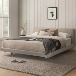 Tessu California King Low Profile Upholstered Bed - Clay Taupe