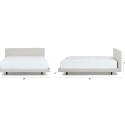 Tessu California King Low Profile Upholstered Bed - Clay Taupe