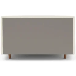 Tessu Full Low Profile Upholstered Bed - Ivory Wool Bouclé