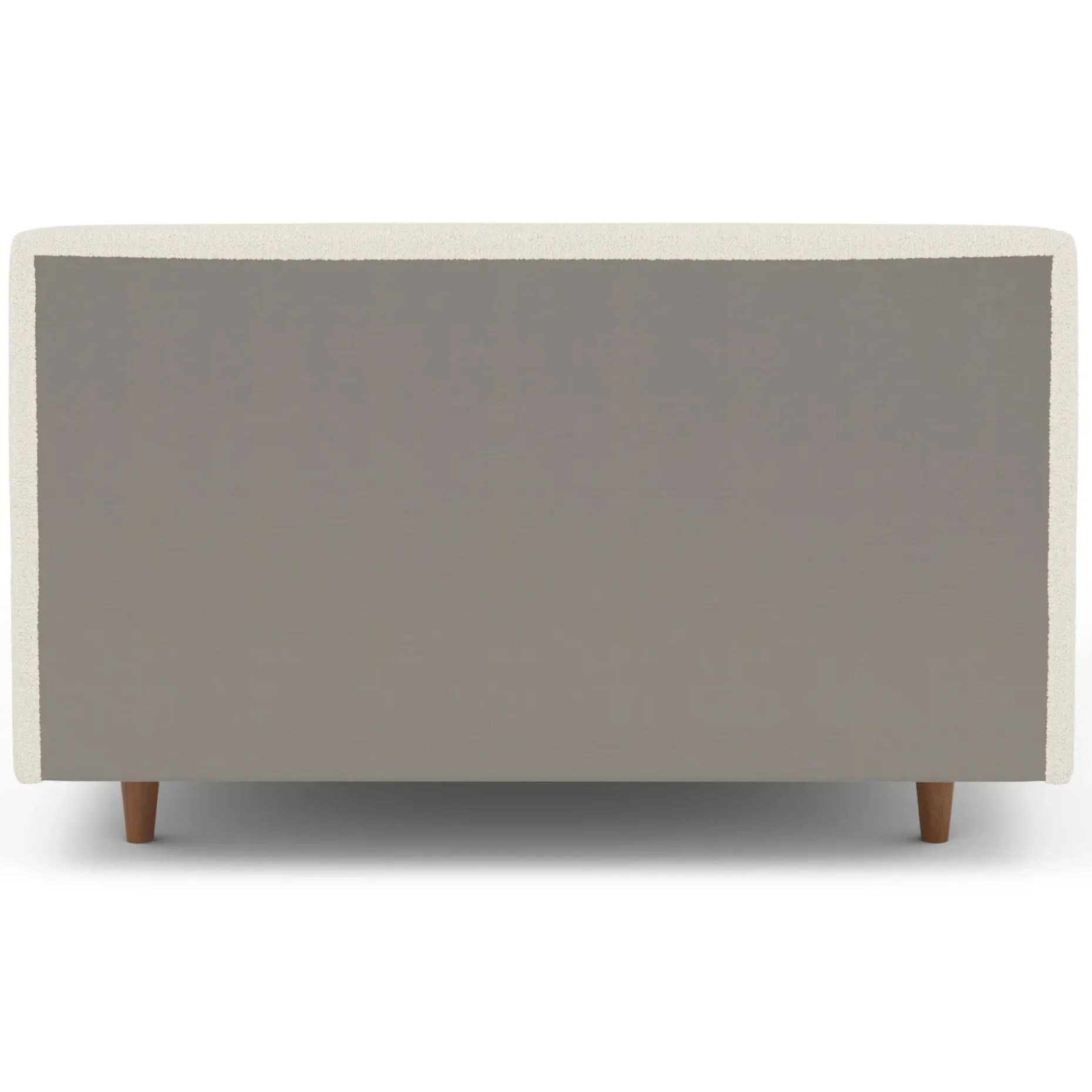 Tessu Full Low Profile Upholstered Bed - Ivory Wool Bouclé