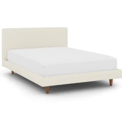 Tessu Full Low Profile Upholstered Bed - Ivory Wool Bouclé