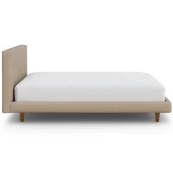 Tessu Full Low Profile Upholstered Bed - Sandstone Wool Bouclé
