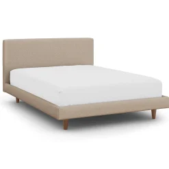 Tessu Full Low Profile Upholstered Bed - Sandstone Wool Bouclé