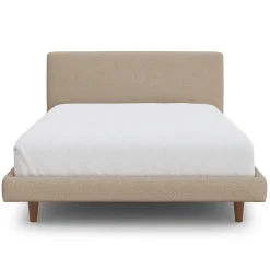 Tessu Full Low Profile Upholstered Bed - Sandstone Wool Bouclé