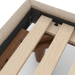 Tessu Full Low Profile Upholstered Bed - Sandstone Wool Bouclé