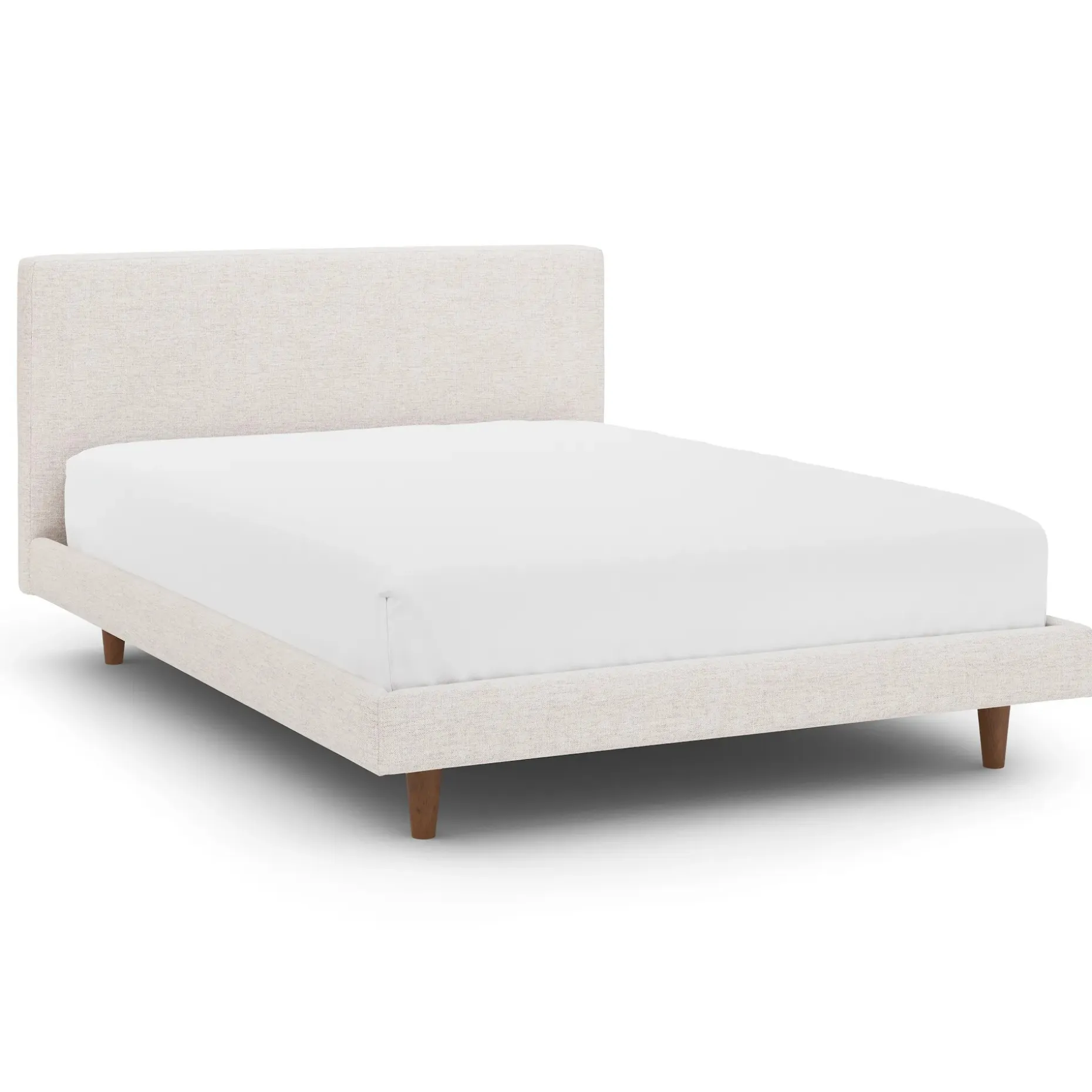 Tessu Full Low Profile Upholstered Bed - Napa White