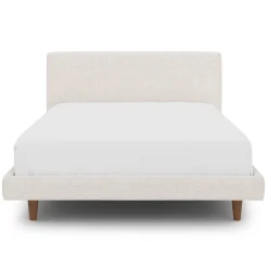 Tessu Full Low Profile Upholstered Bed - Napa White