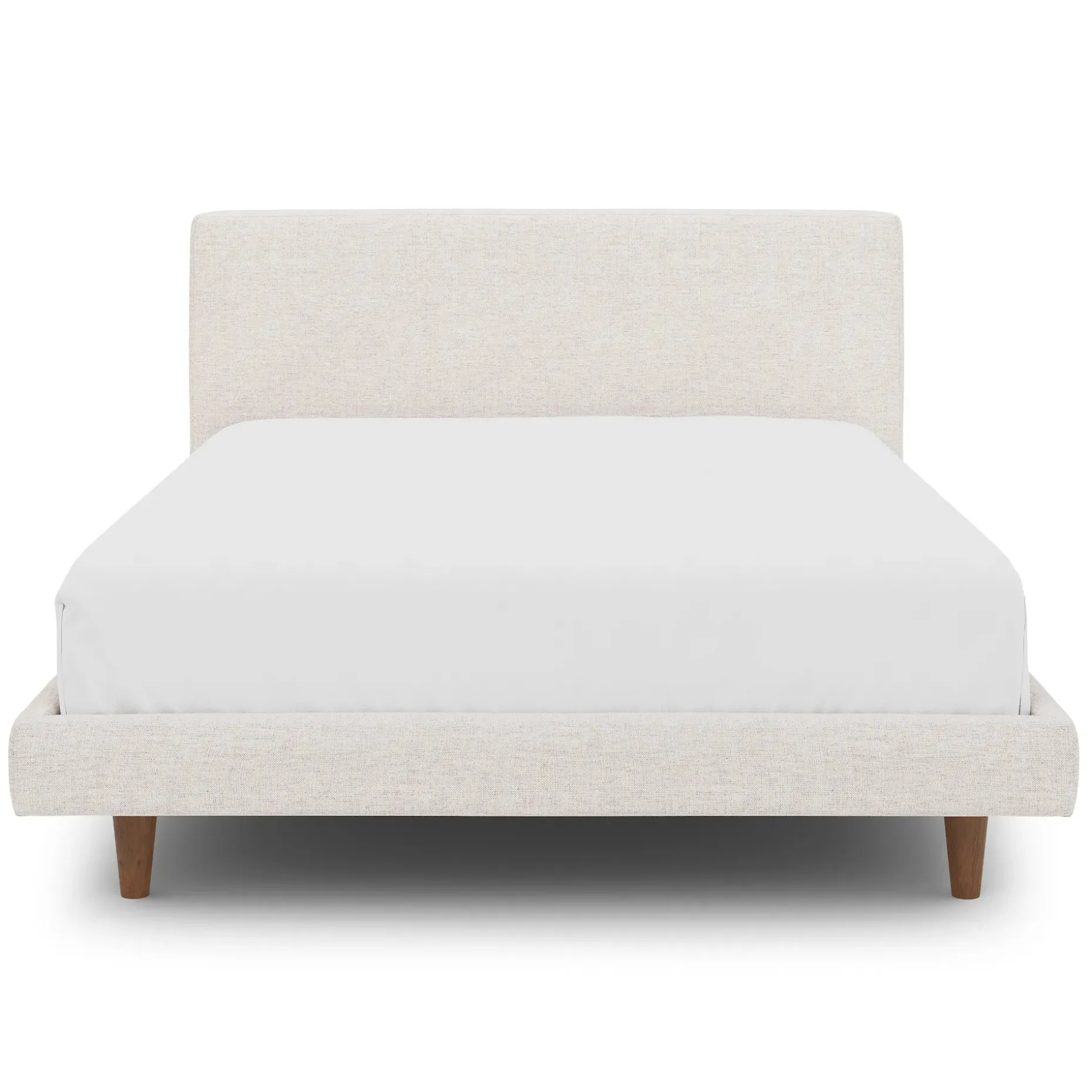 Tessu Full Low Profile Upholstered Bed - Napa White