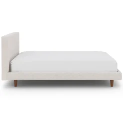 Tessu Full Low Profile Upholstered Bed - Napa White