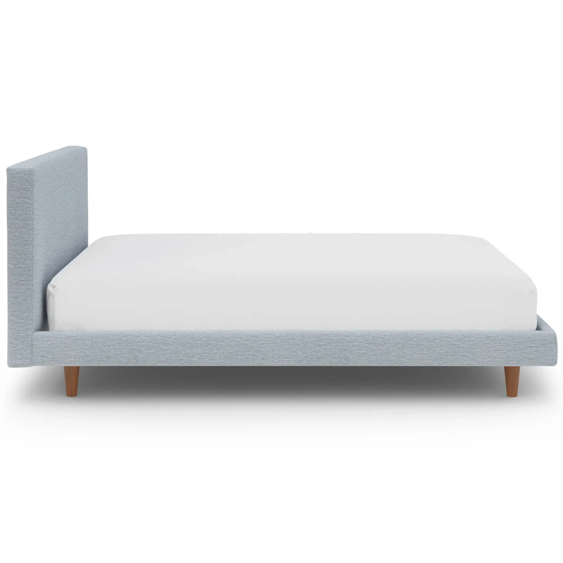 Tessu Full Low Profile Upholstered Bed - Silver Light Blue
