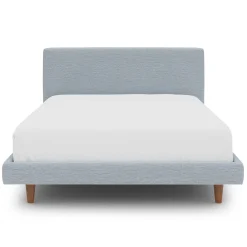 Tessu Full Low Profile Upholstered Bed - Silver Light Blue