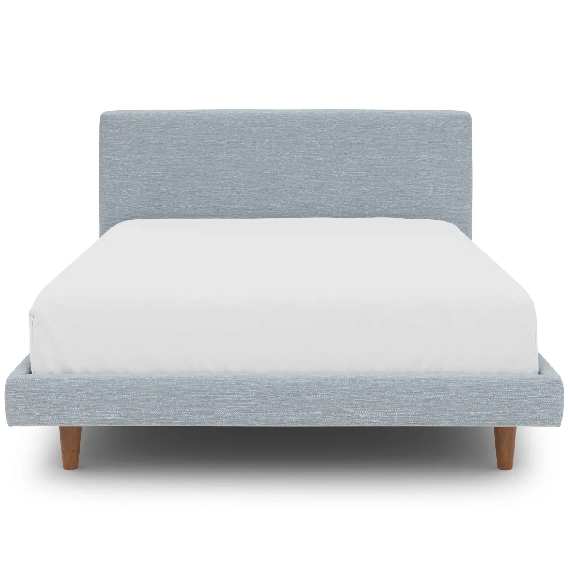 Tessu Full Low Profile Upholstered Bed - Silver Light Blue
