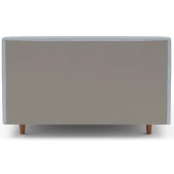 Tessu Full Low Profile Upholstered Bed - Silver Light Blue