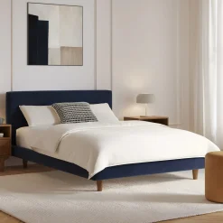 Tessu Full Low Profile Velvet Bed - Hale Ink