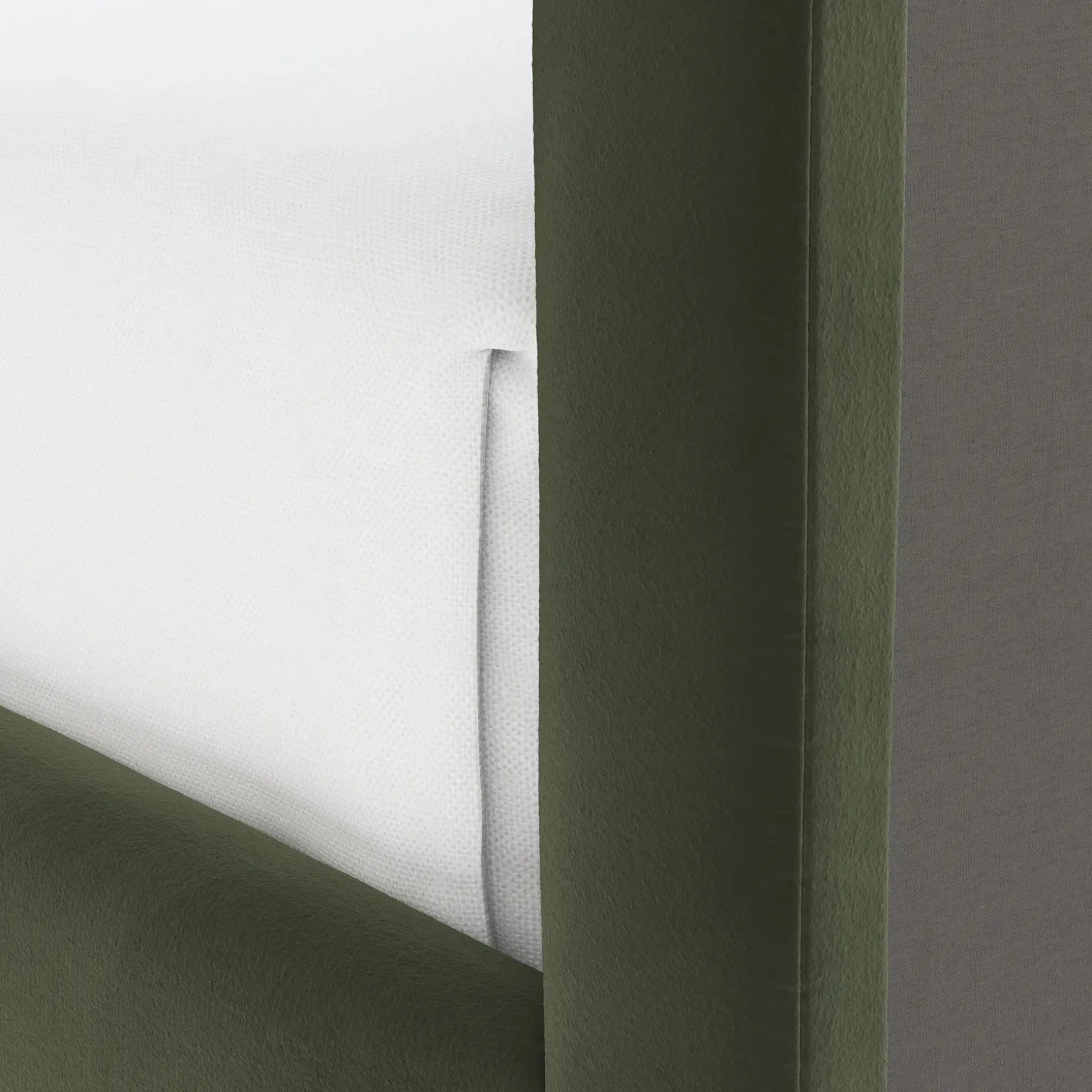 Tessu Full Low Profile Velvet Bed - Hale Fir Green
