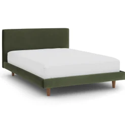 Tessu Full Low Profile Velvet Bed - Hale Fir Green