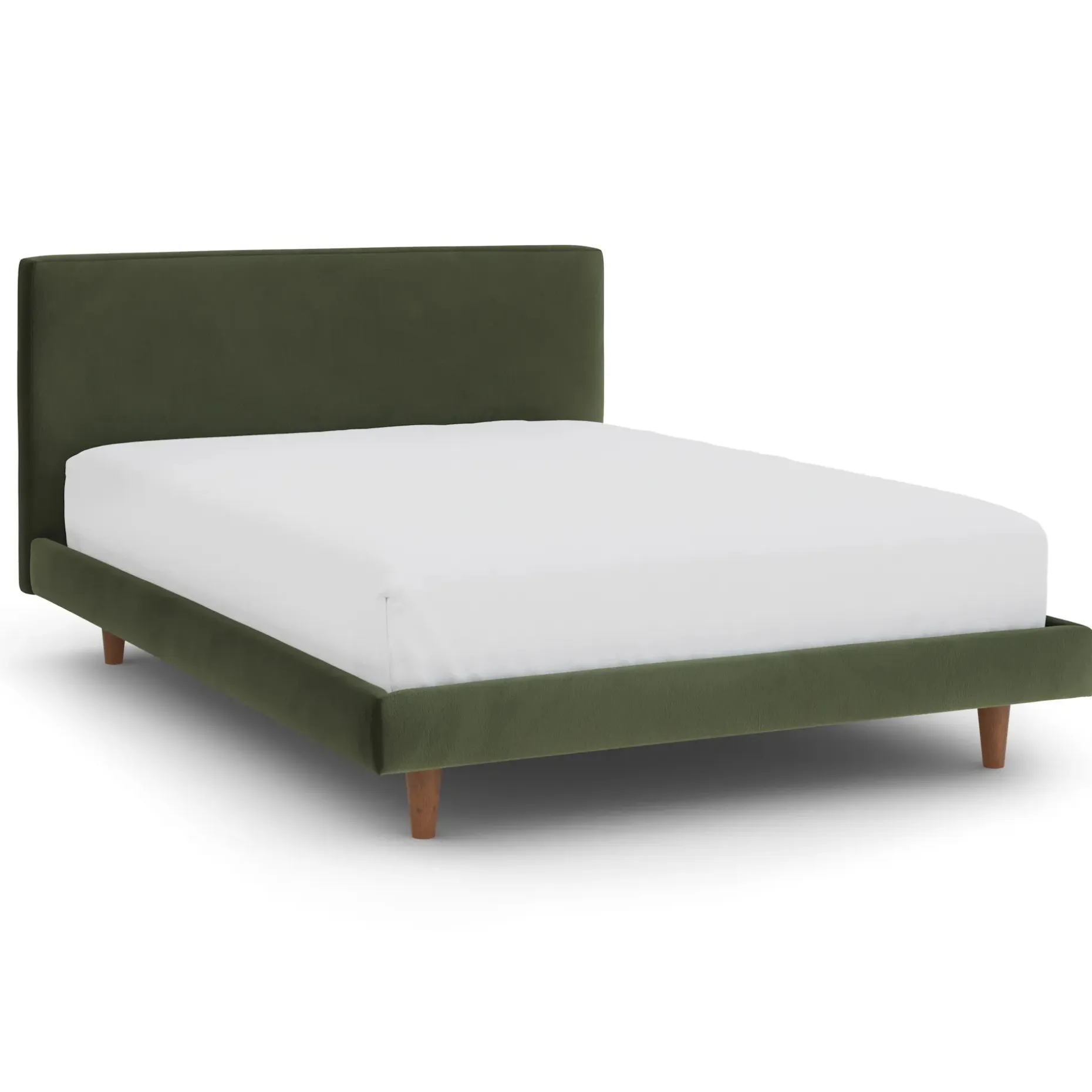 Tessu Full Low Profile Velvet Bed - Hale Fir Green