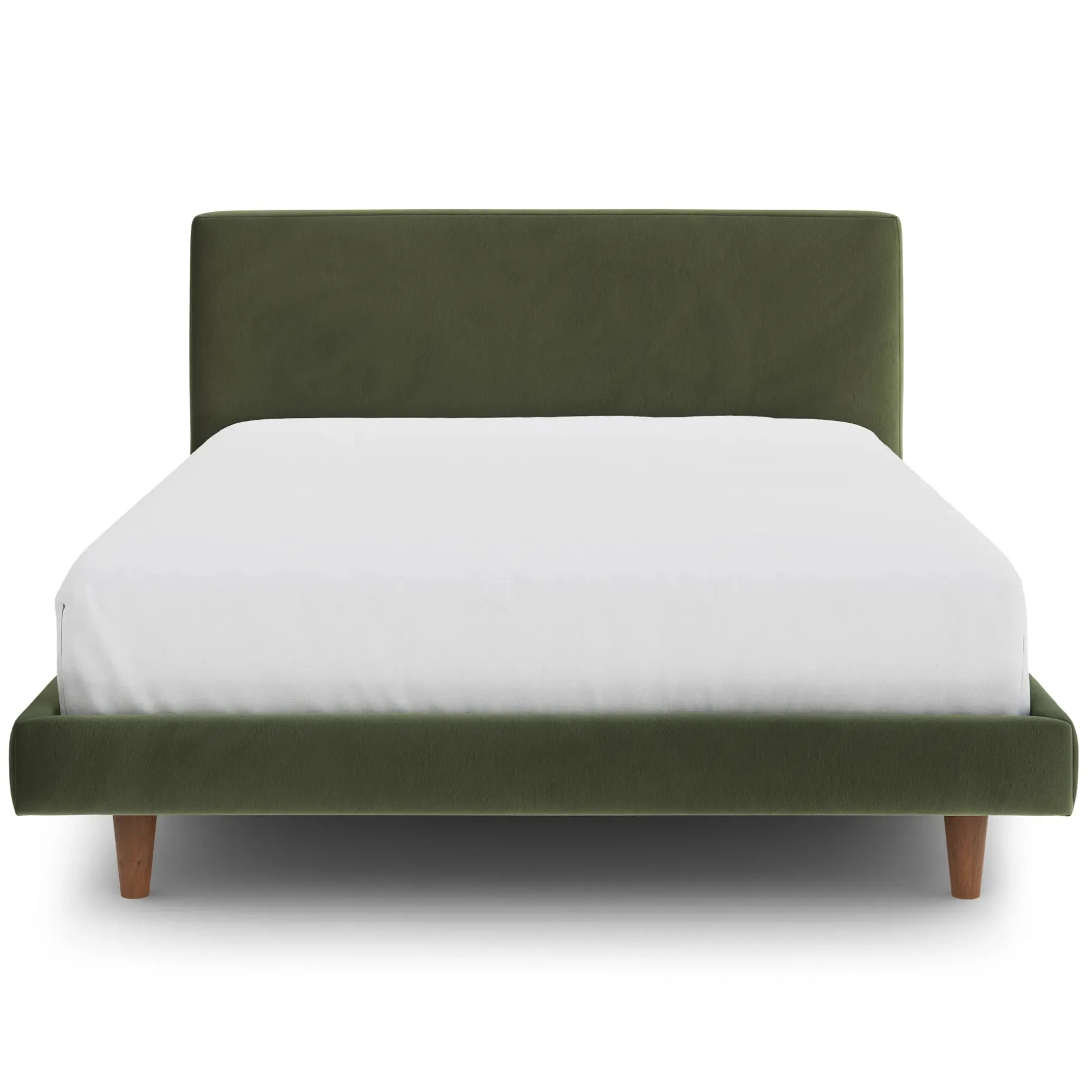 Tessu Full Low Profile Velvet Bed - Hale Fir Green