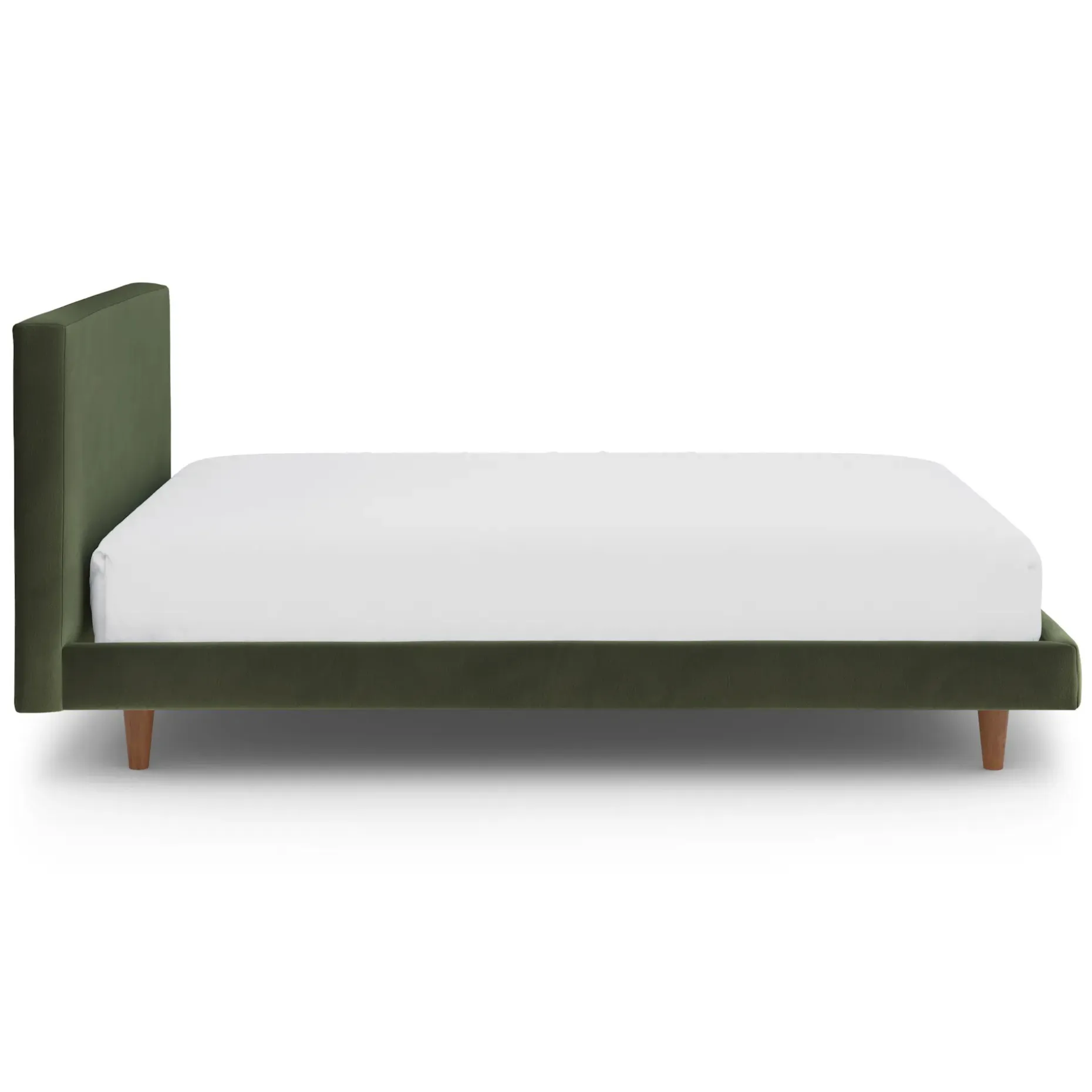 Tessu Full Low Profile Velvet Bed - Hale Fir Green