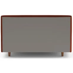 Tessu Full Low Profile Velvet Bed - Hale Rust