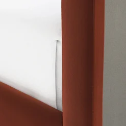 Tessu Full Low Profile Velvet Bed - Hale Rust